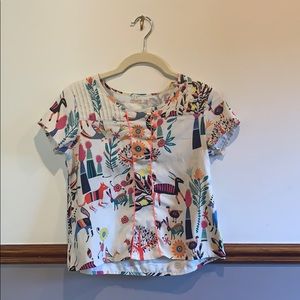 Colorful Animals Girls Blouse